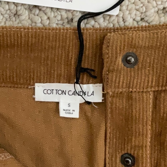 NWT Cognac button frontmini Skirt size S - Picture 5 of 5